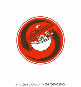  dragon ramen logo clean simple and elegance