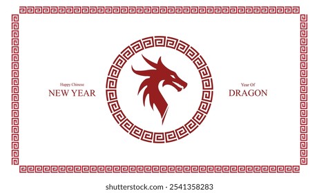 Dragon in Ring Pattern chinesse ornament , lunar new year background