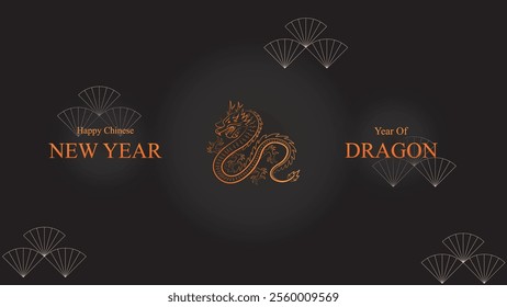 Dragon in Ring Pattern chinesse ornament , lunar new year background