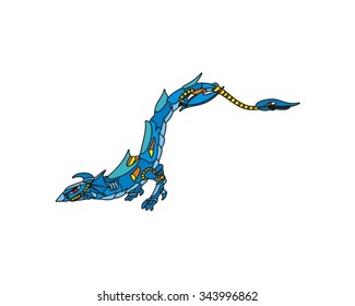 dragon robot drawing