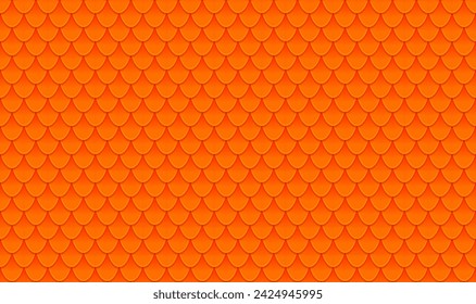 Dragon scale seamless pattern. Orange Seamless texture background