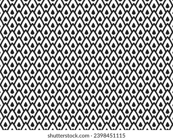 dragon scales pattern vector.  Seamless pattern.  black and white background design