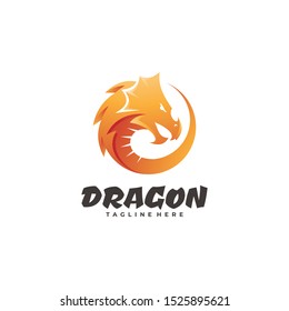 Dragon Serpent Head Mascot Logo Icon