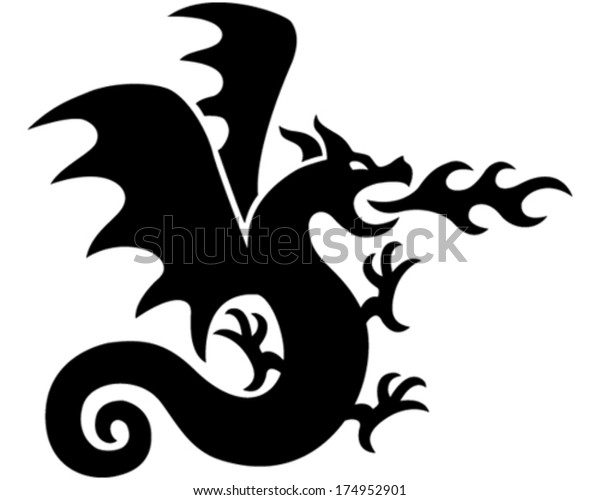 Dragon Shield Stock Vector (Royalty Free) 174952901 | Shutterstock