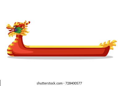Dragon Ship Red vector illustration