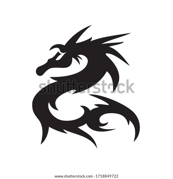 Dragon Sign Vector Illustration Dragon Tattoo Stock Vector (Royalty ...