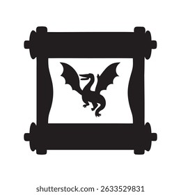 Dragon silhouette, Dragon head, dragon wings silhouette