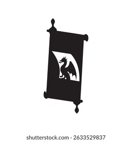 Dragon silhouette, Dragon head, dragon wings silhouette