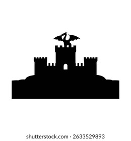 Dragon silhouette, Dragon head, dragon wings silhouette