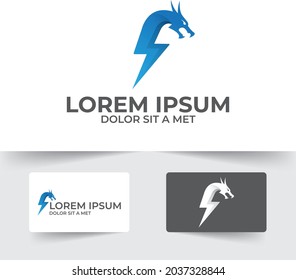 Dragon silhouette icon illustration template with simple and clean style isolated on white background, Dragon esport logo design