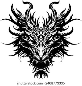 Dragon silhouette – ideal for tattoos, logos, and t-shirt designs. Versatile and powerful, it brings a distinct character to your creative projects.