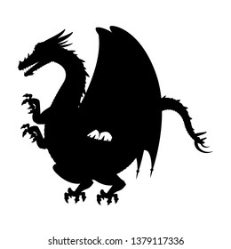 Dragon silhouette vector
