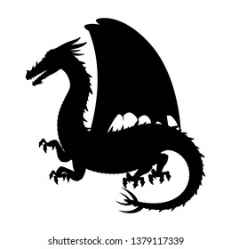 Dragon silhouette vector