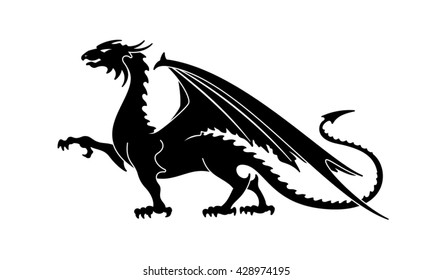 Dragon silhouette. Vector illustration