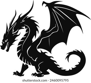 Dragon Silhouette vector illustration design