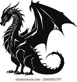 Dragon Silhouette vector illustration design