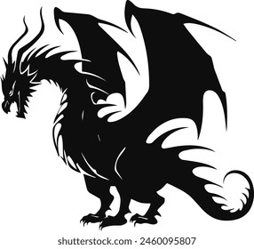 Dragon Silhouette vector illustration design