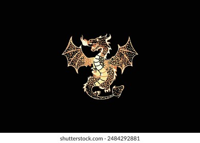 Dragon silhouette victor image art illustration