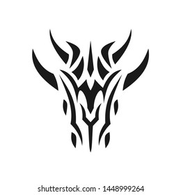 Dragon Skull Logo Template Dragon Silhouette Stock Vector (Royalty Free ...