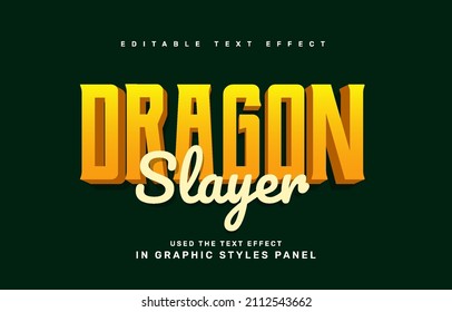 Dragon slayer editable text effect