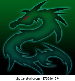 a dragon with a slightly dark background