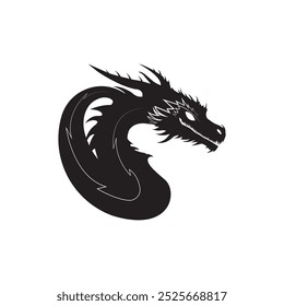 Dragon Snake Logo Design Vector Illustration