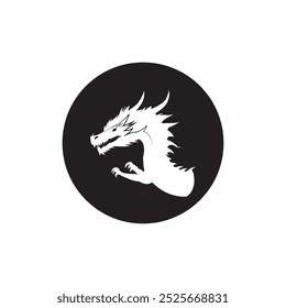 Dragon Snake Logo Design Vector Illustration