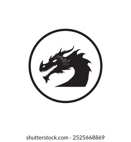 Dragon Snake Logo Design Vector Illustration