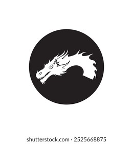 Dragon Snake Logo Design Vector Illustration