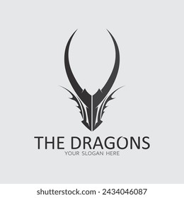 Dragon and snake vector and animal icon illustration design logo template