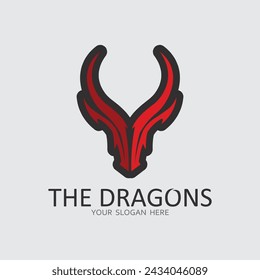 Dragón y serpiente vector y animal icono ilustración diseño logo plantilla