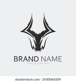Dragon and snake vector icon illustration design logo template animal fantasy