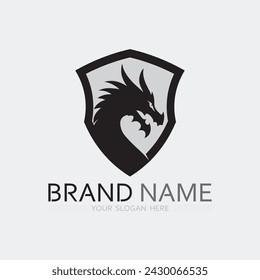 Dragon and snake vector icon illustration design logo template animal fantasy