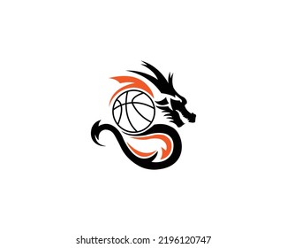 Dragon With a Soccer Ball Symbol Vector Logo Design Template.