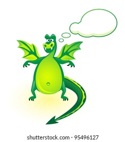 Dragon with speech bubble