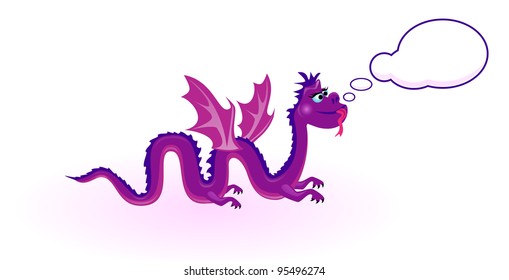 Dragon with speech bubble