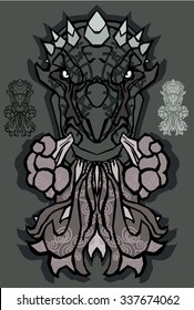 Dragon. Dragon spewing flames. T-shirt graphics. Branding Identity. Corporate Logo