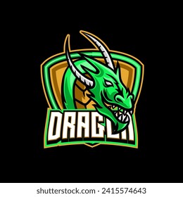 dragón para vector de logotipo deportivo o deportivo