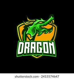 dragon for sport or esport logo vector