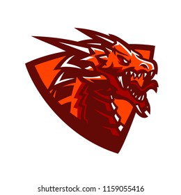 dragon sport gaming mascot logo template