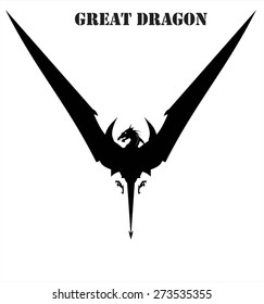 Dragon. Dragon spreading its wing symbolizing "Victory"