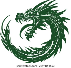 dragon stencil tattoo template vector drawing dragon with open mouth and protruding tongue