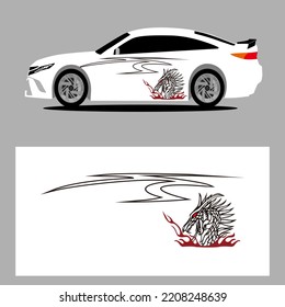 dragon stripes car decal.  sticker car decal