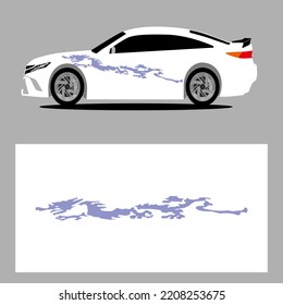 dragon stripes car decal.  sticker car decal