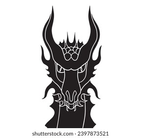 Dragon is the symbol of 2024. Vector rafika