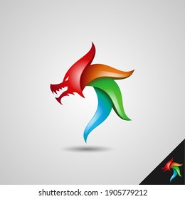 Dragon Symbol - Animl Logo Template .