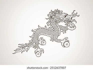 Dragon - symbol from the flag of Bhutan