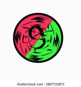 Dragon symbol logo.abstract logo vector illustration.