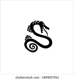 Dragon Symbol Tattoo Design Vector Illustration Stock Vector (Royalty ...