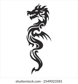 Dragon tatoo vector computer art